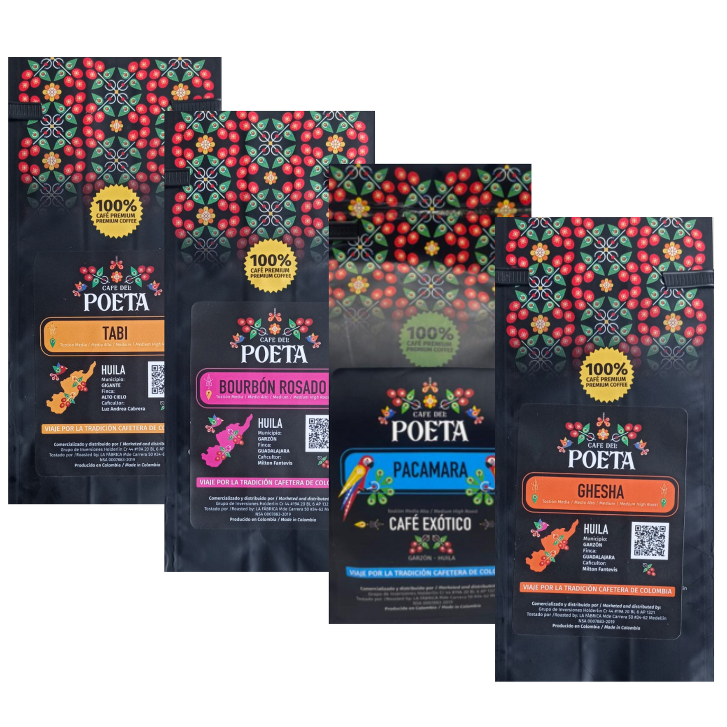Del Poeta Single-origin Coffee Collection Pack 35oz / 1 Kg
