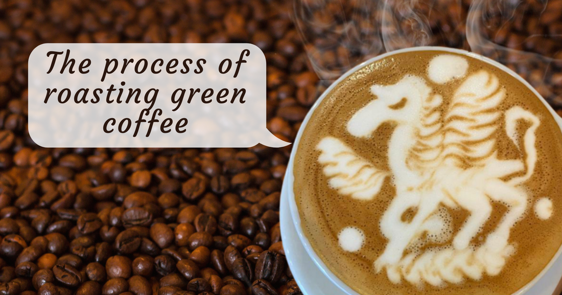 The Process of roasting Green coffee. See how Coffee Bean and Birds brands roast their coffees