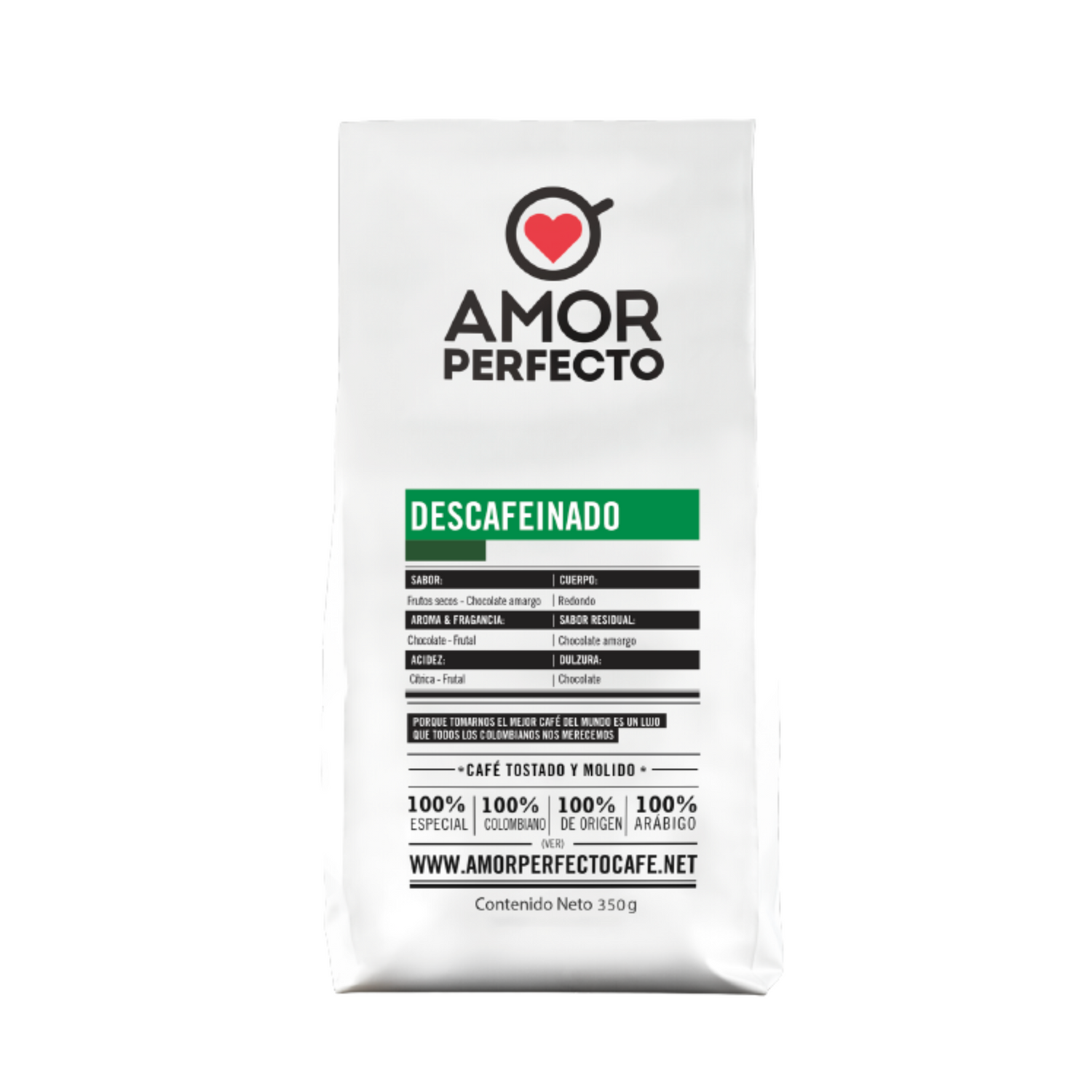 Amor Perfecto Decaffeinated single origin - low acid coffee