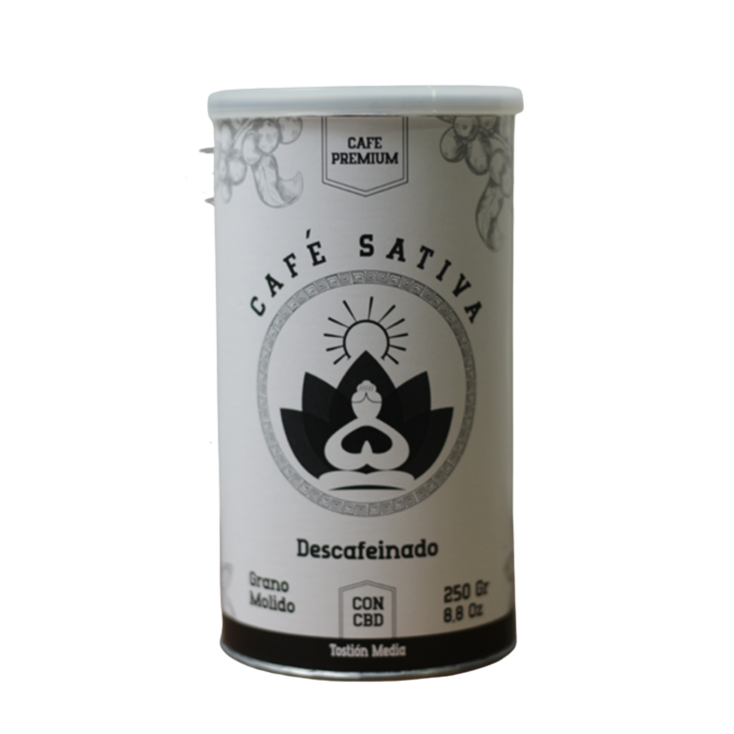 Decaffeinated Sativa Single-origin Organic coffee with CBD 250g