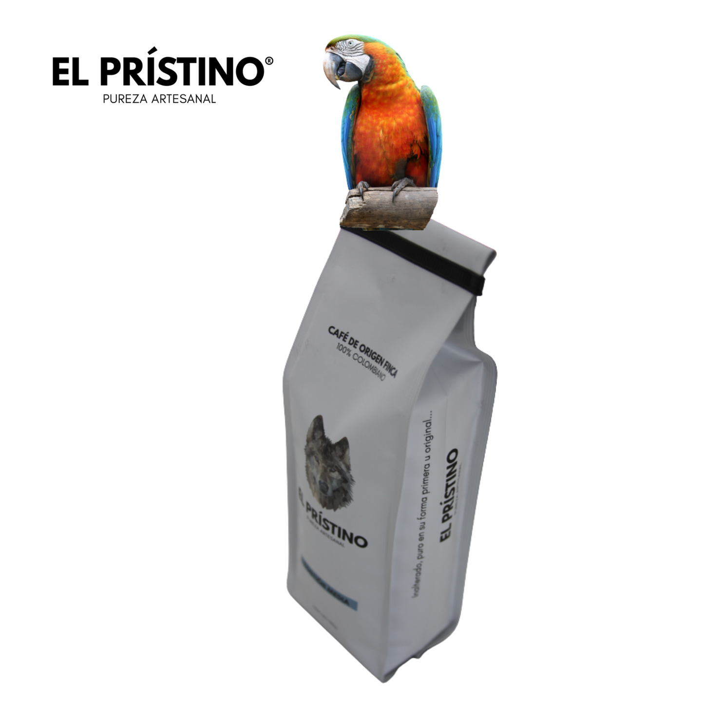 El Pristino Specialty Colombian Coffee. Medium to dak roast. Buy it here at Coffee Bean and Birds