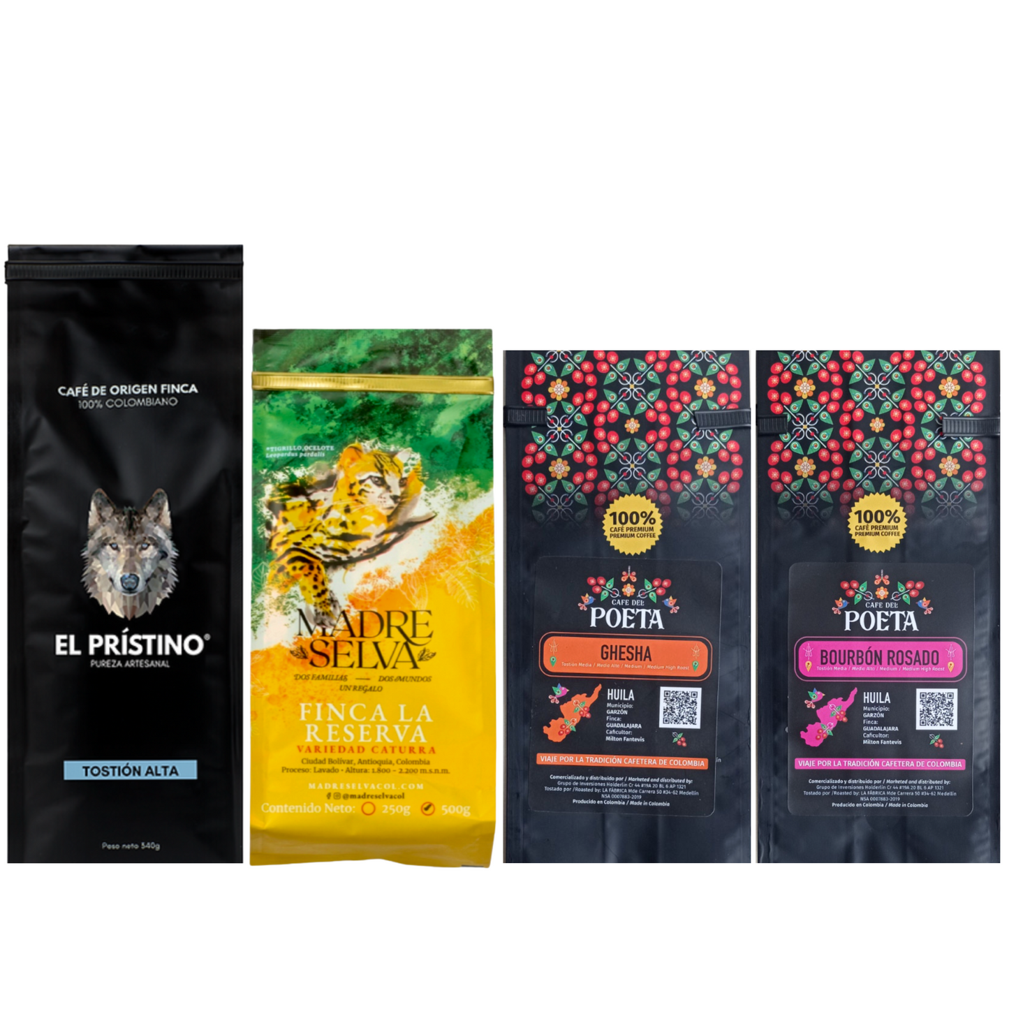 Combo Pack Varietales Exóticos Colombianos (1090g/38oz)