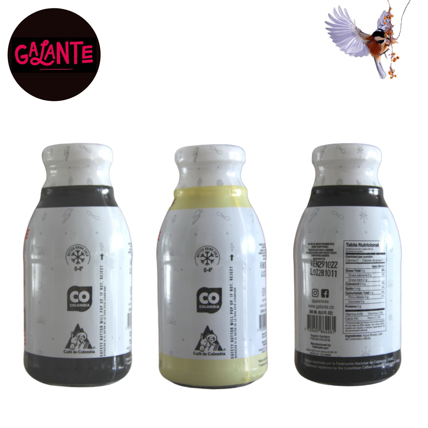 Galante Cold Brew Assorted flavours - 100% Colombian Coffee. Buy it here at Coffee Bean and Birds
